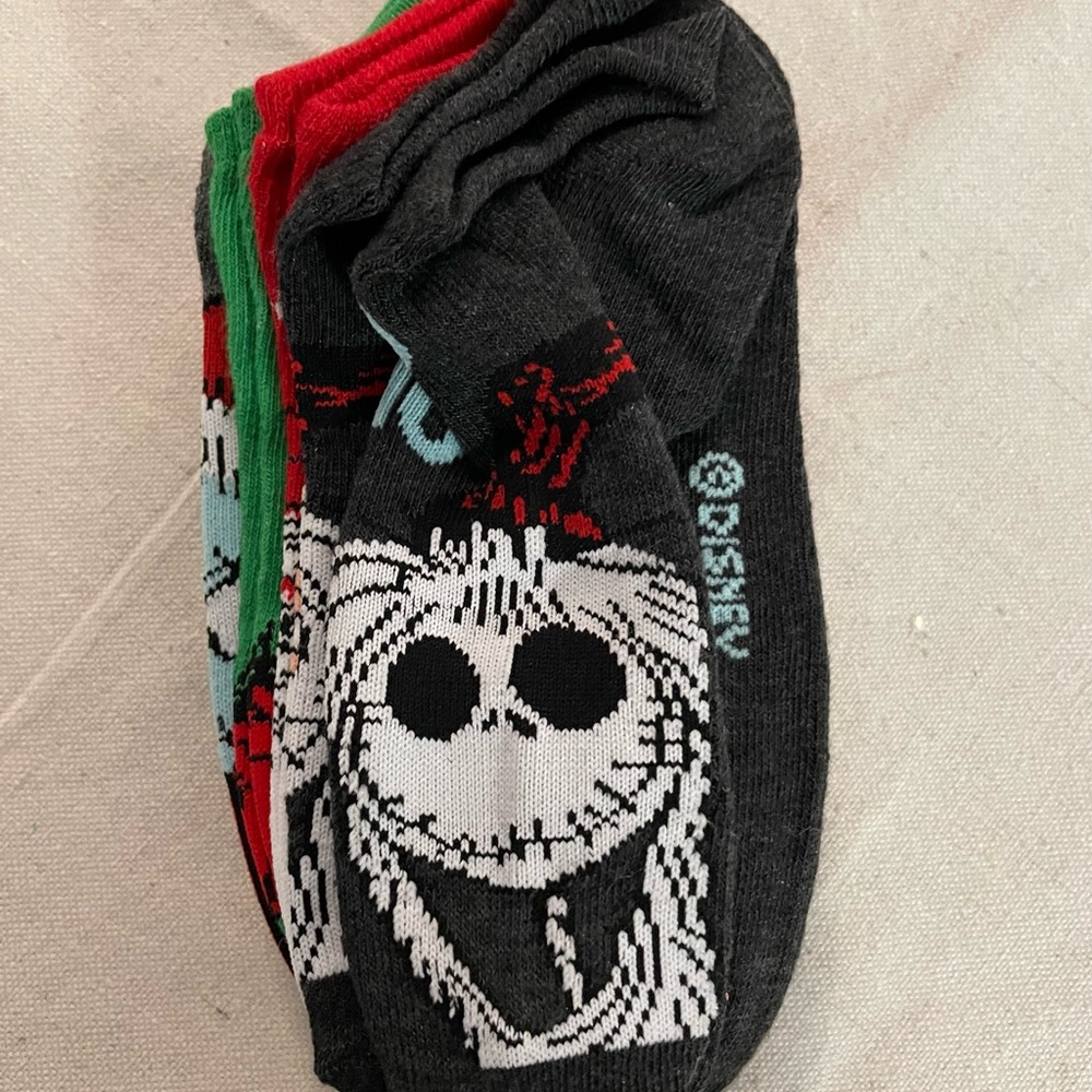 The Nightmare Before Christmas Socks 6 Pair Variety of Colors and Designs Ladies